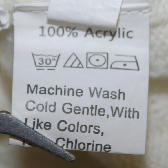 Shein Ladies White Knit Sweater M Stretch Long Sleeve V-Neck Casual Comfortable - Picture 7 of 7